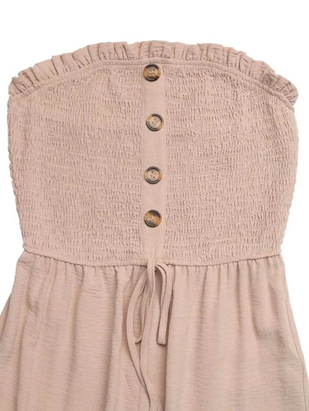 Easygoing Smocked Wide Leg Jumpsuit