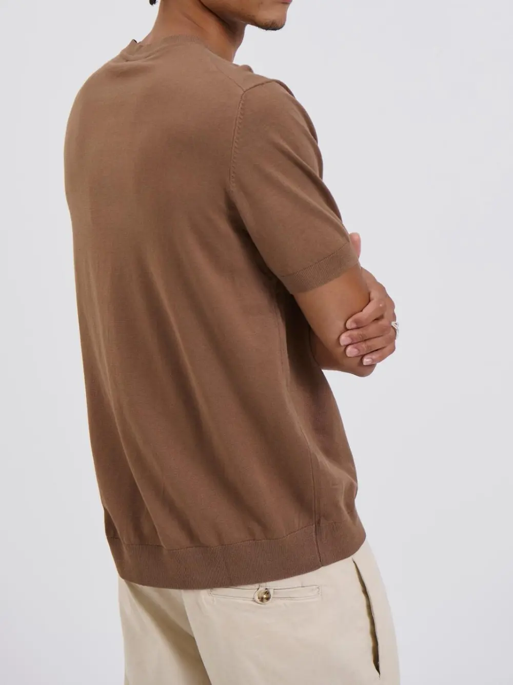 Simple Casual And Daily  Fitted Knitted Tee