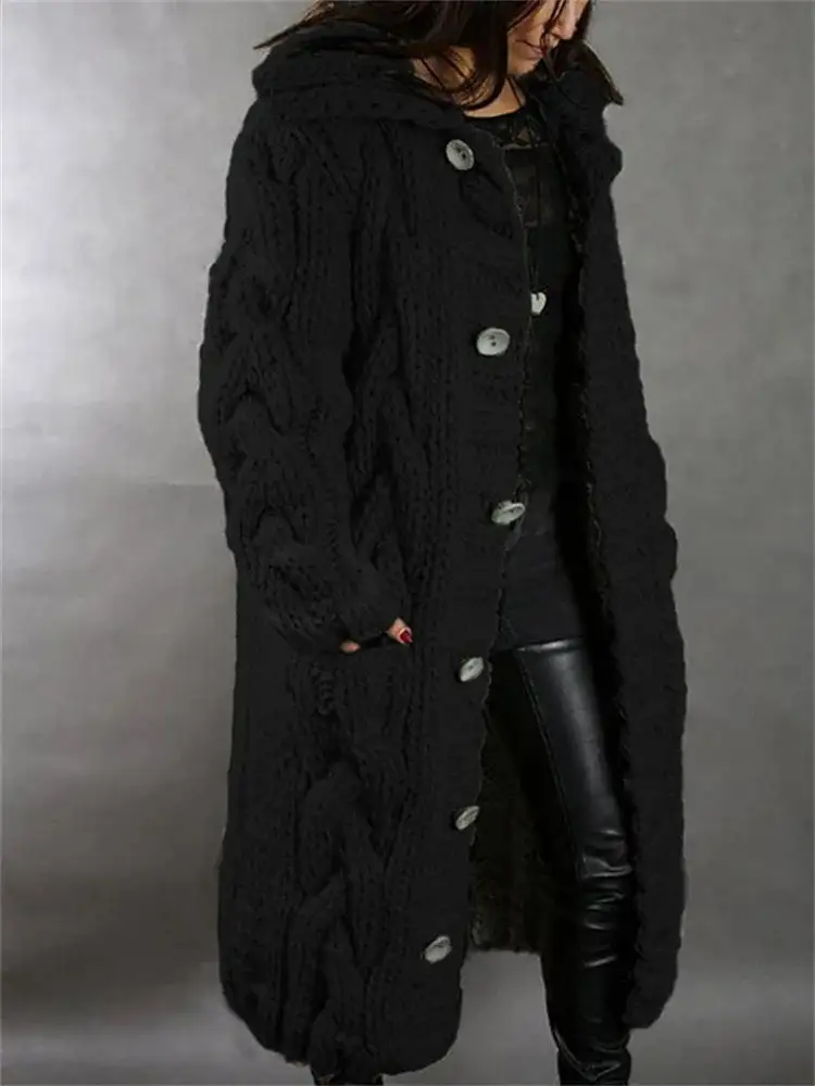 Pearl-Button Plaid Knit Cardigan