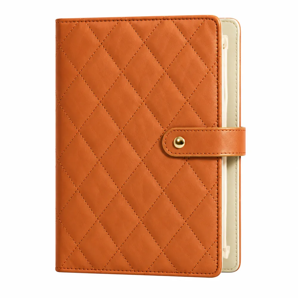 Luxury Quilted Durable Storage Organizer Booklet — Cream Waterproof Accessory Holder with Clear Pockets, Multi-Layer Compartments, Card & Ticket Slots, 5-Day Travel Ready, Bedroom Vanity Upgrade Gift