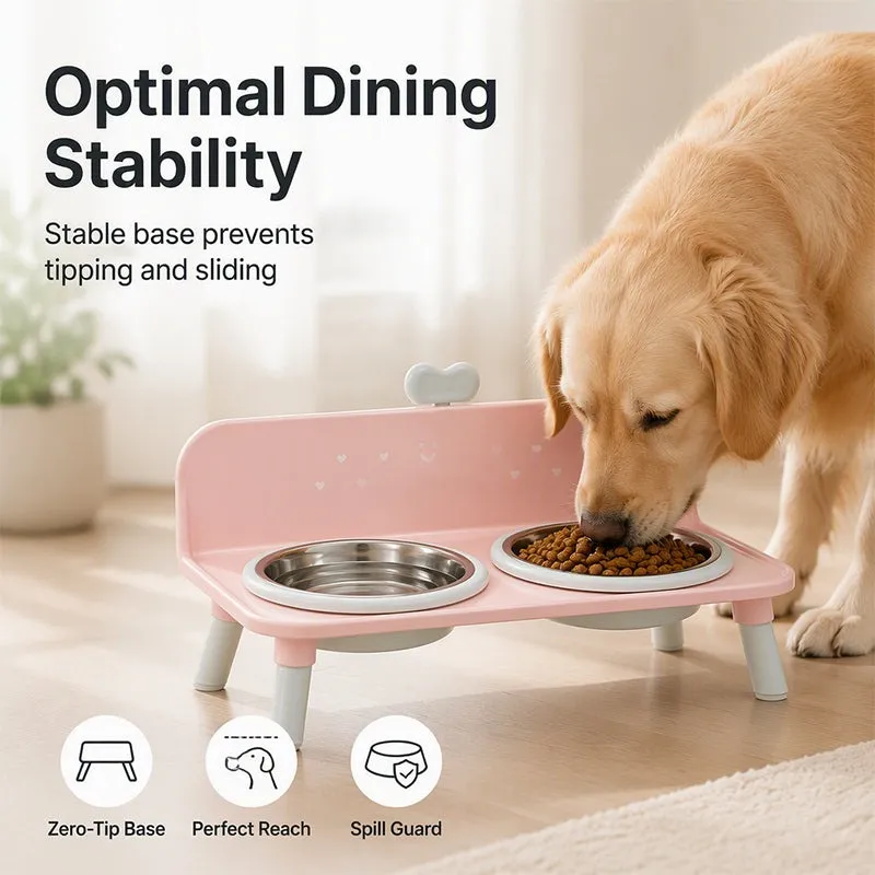 Lift the detachable pet double bowl