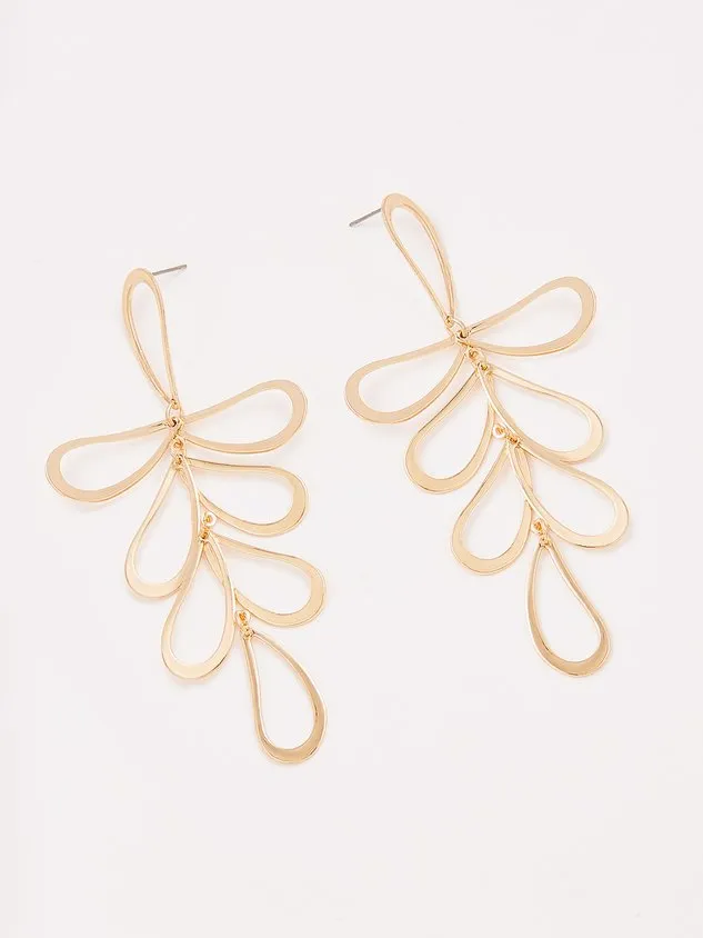 Casual Floral Line Pattern Earrings Urban Daily Women's Jewelry