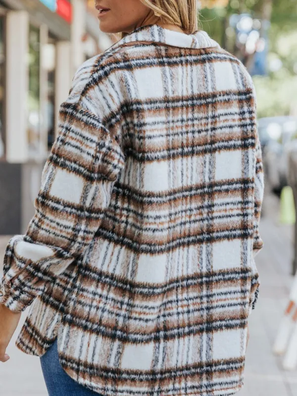 Simple checked coat