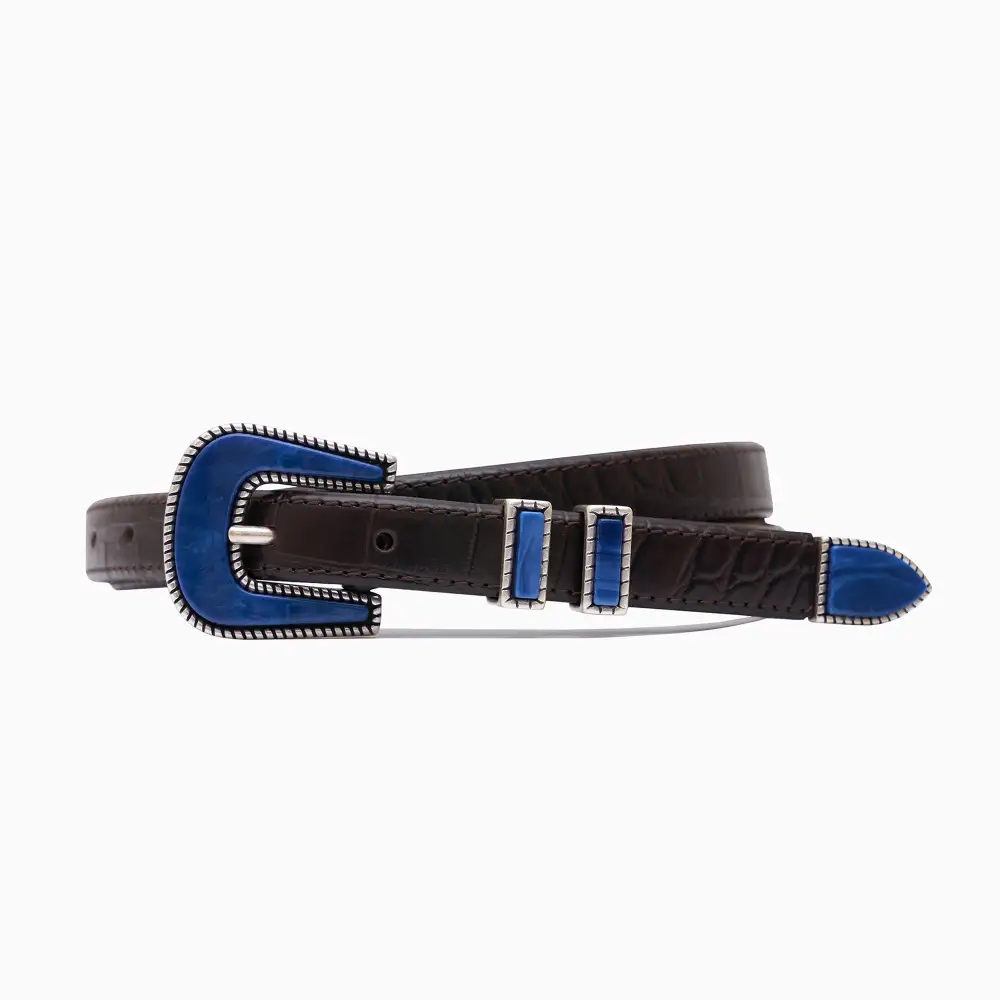 Croco Print Croco Texture Western Style Waist Belt