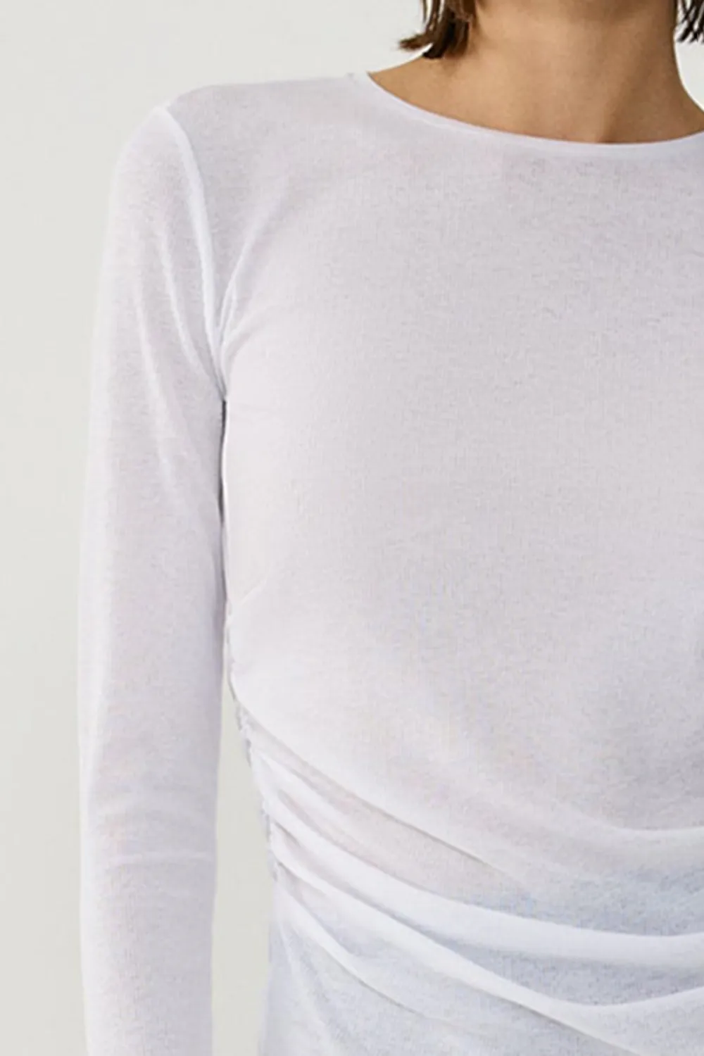 Long Sleeve Top-White