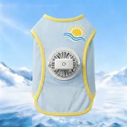 2026 New Model Fan Dog Clothes Cooling Vest Summer Sun Protection Thin Breathable Pet Clothing for Small and Medium-Sized Dogs