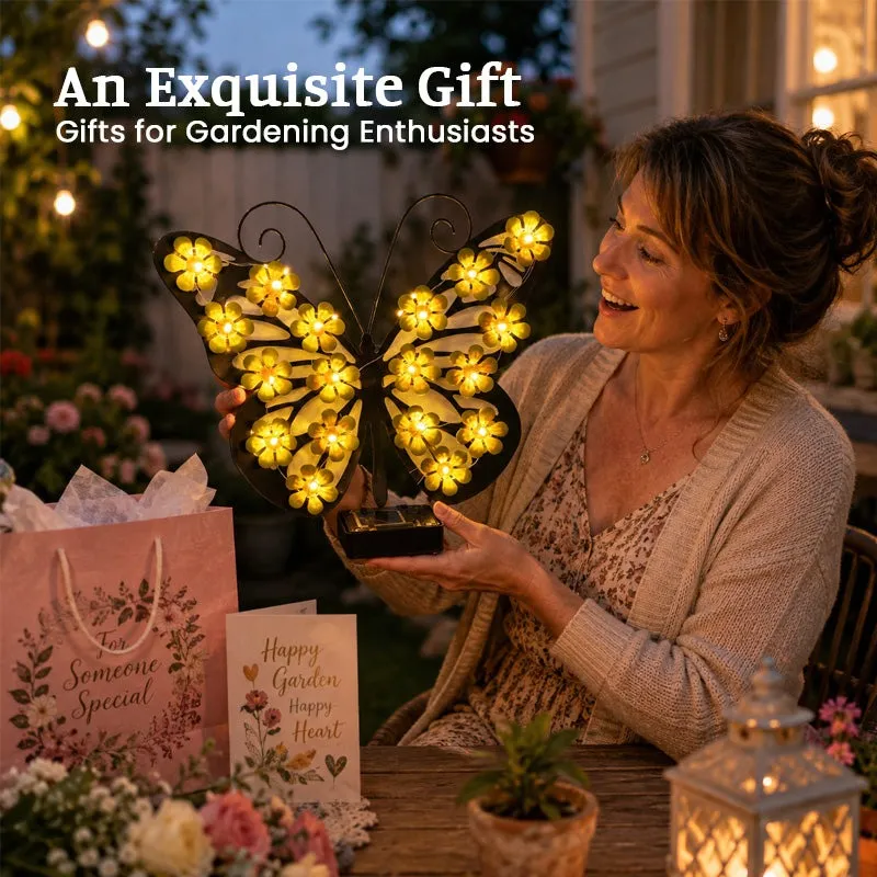 Solar Outdoor Butterfly Wall Light