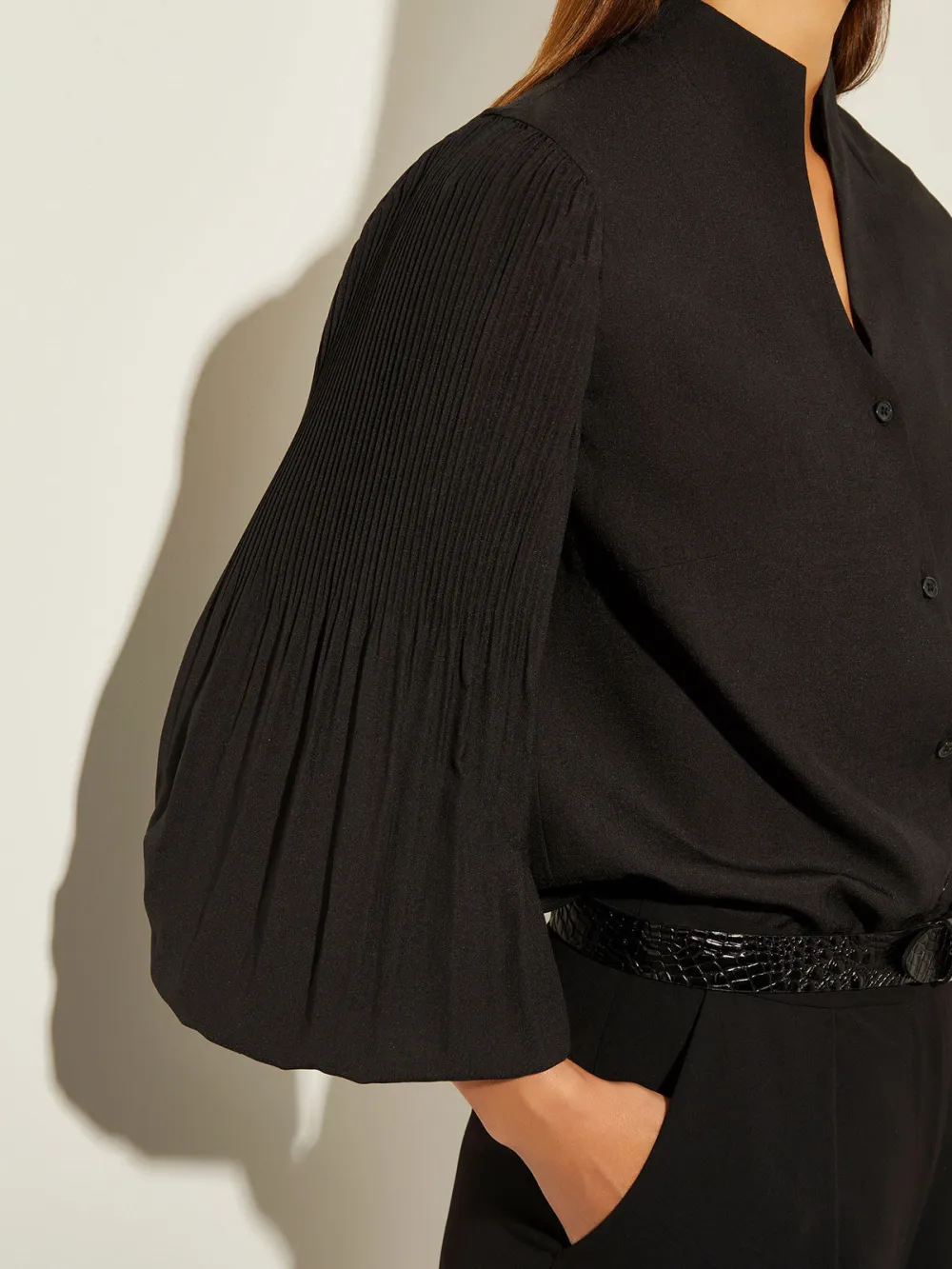 Pleated Sleeve Shirt