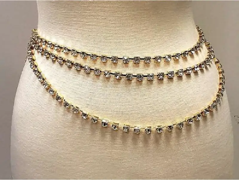 Delicate Crystal Waist Belt