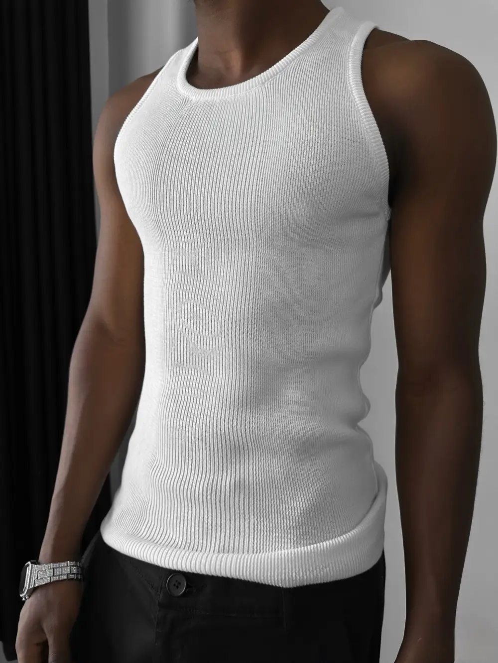 Easygoing Tailored Knit Tank Top