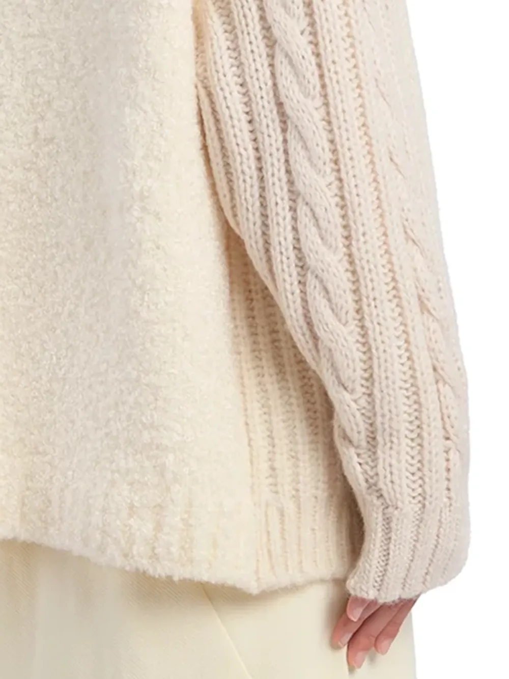 Contrast - Panel Knit Patchwork Cardigan