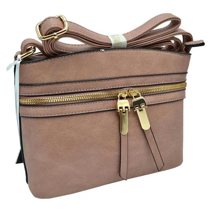 Zipper Detail Crossbody Bag