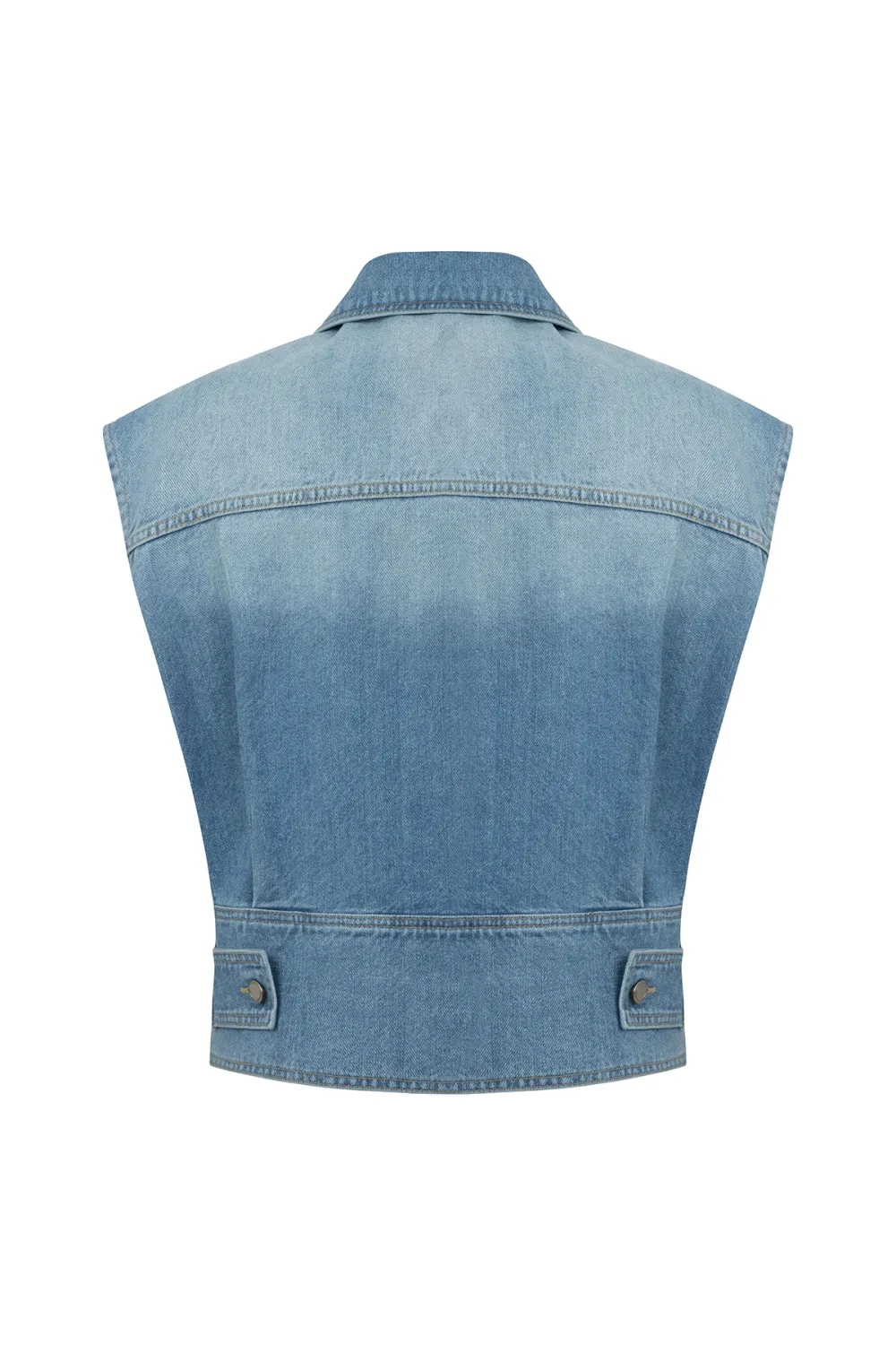 Sleeveless Denim Vest
