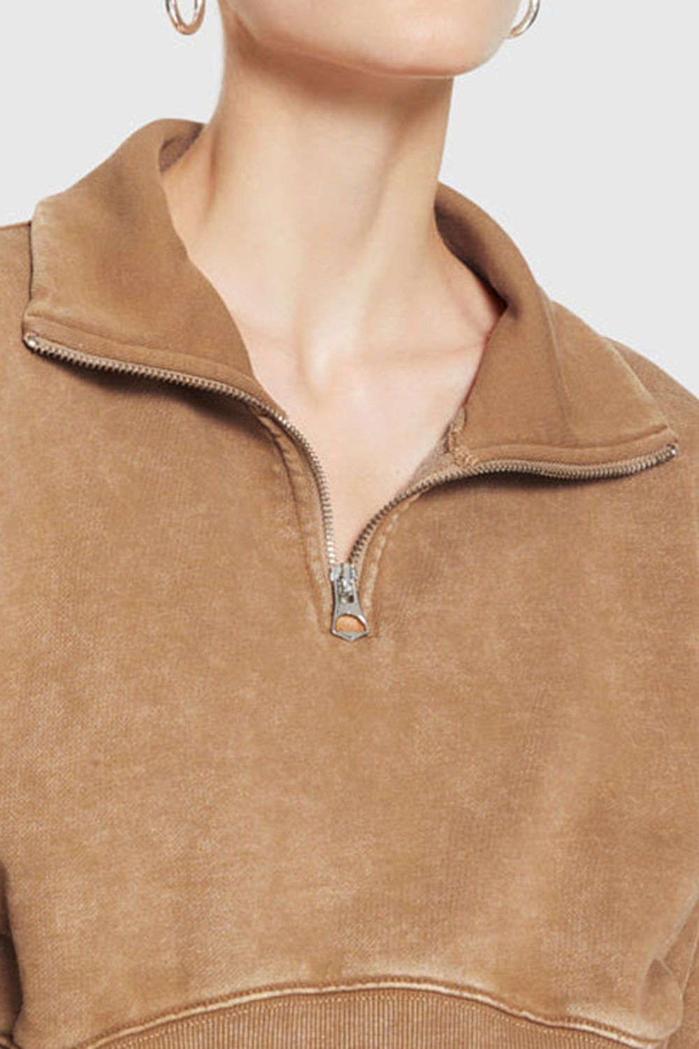 Women'S Stylish Zip-Up Collar Hoodie