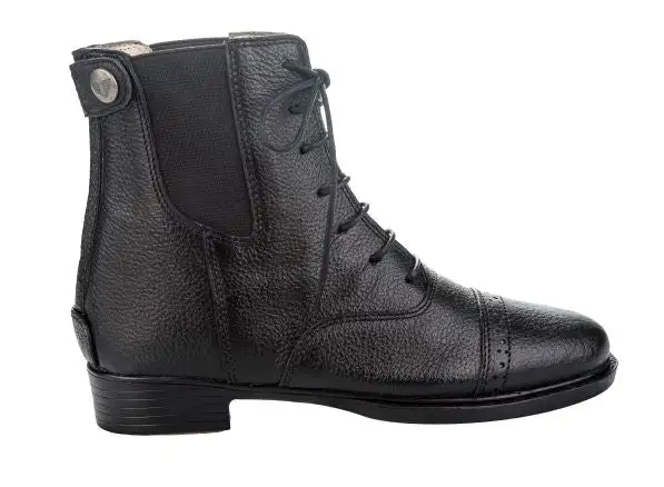 Lace-Up Leather Riding Boots