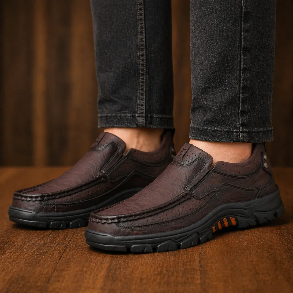 Leather Slip-On Shoes