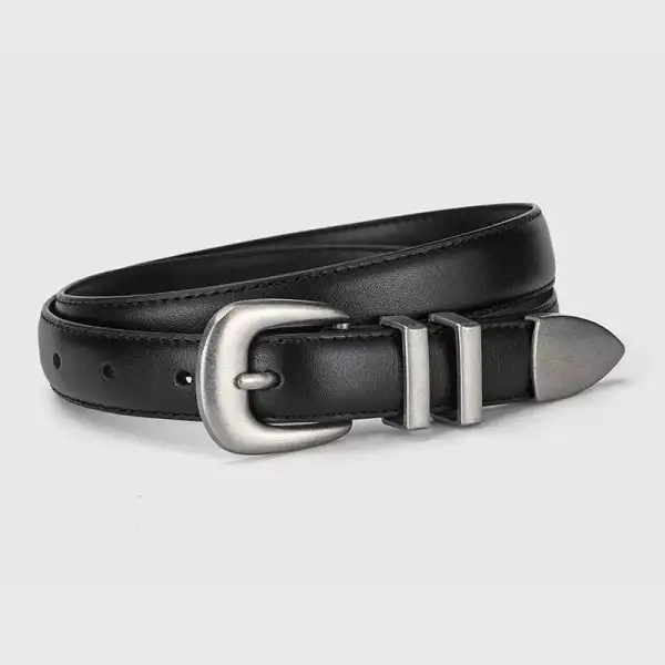 Modern Classic Leather Belt with Buckle