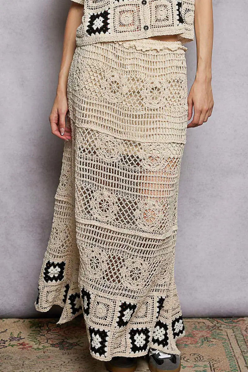 Ruffle Floral Maxi Skirt