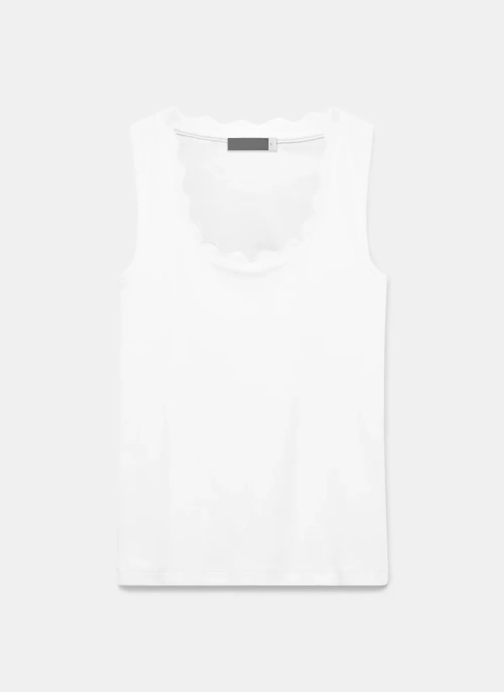 Casual Style Scallop Trim Vest