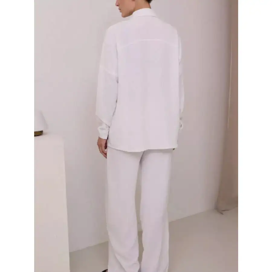 Button Up Long Sleeve Shirt and Pants Set