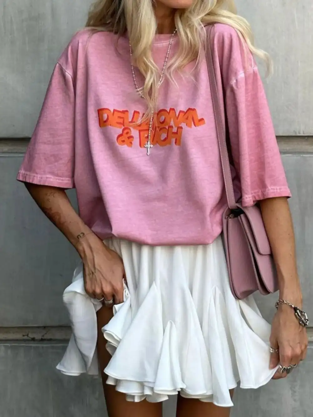 Ruffle Elastic Skirt