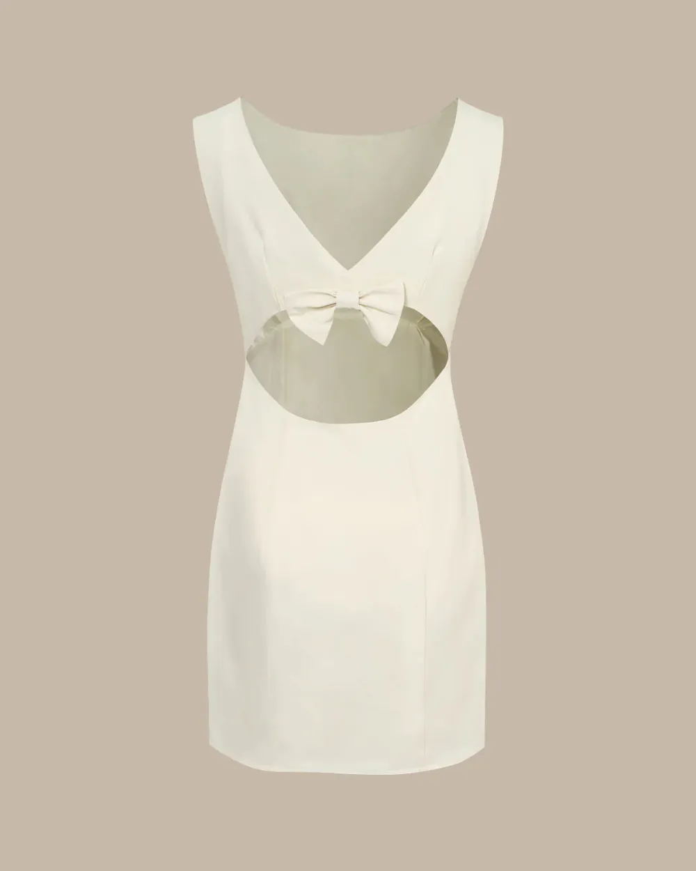 Boat Neck White Dress