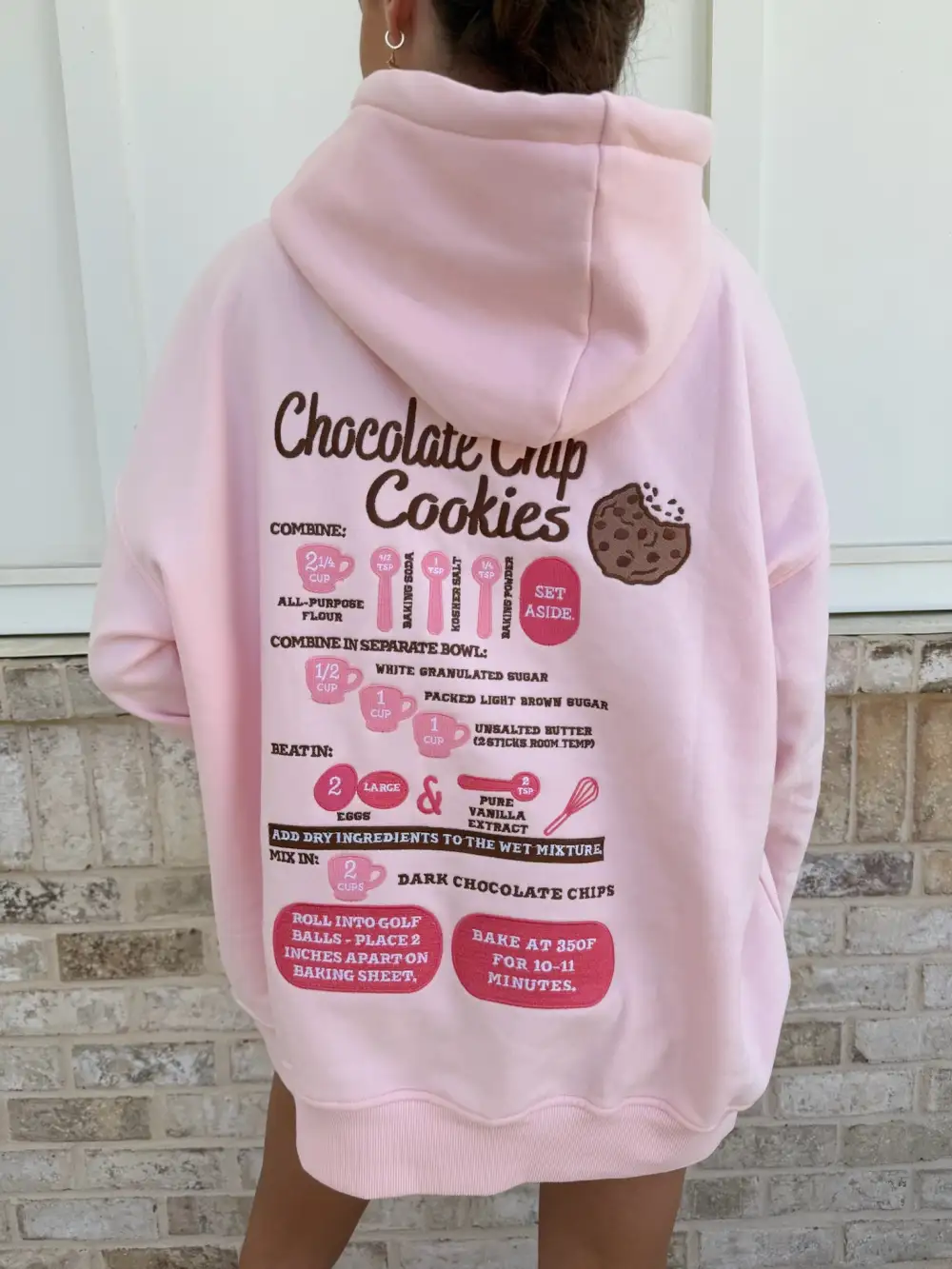 Chip Cookie Recipe Embroider Hoodie