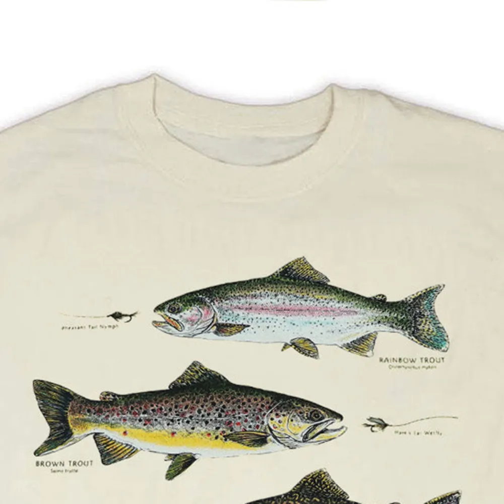 Fish Print Women's Long Sleeved Round Neck T-Shirt