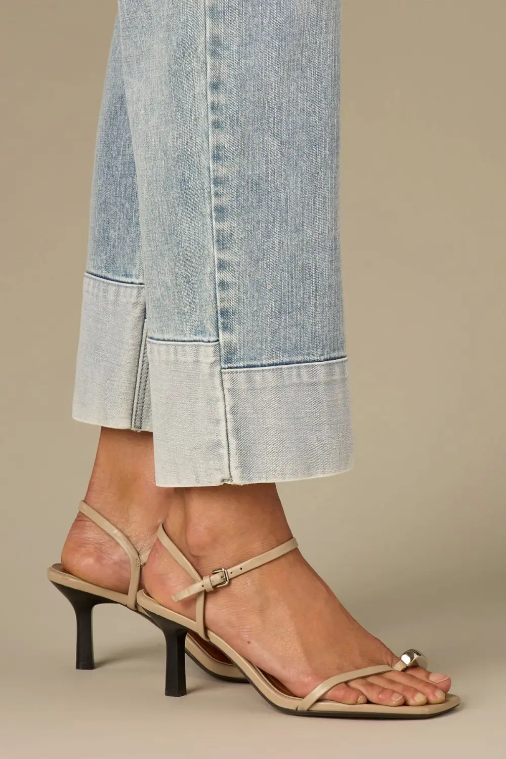 High Rise Round Up Boyfriend Plus Size Jeans