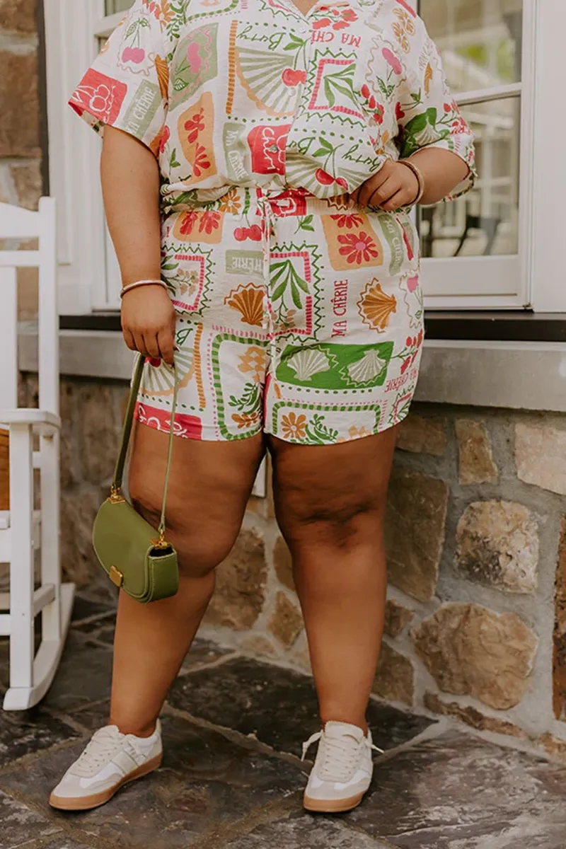Holiday Casual Style Art Pattern Women's Short