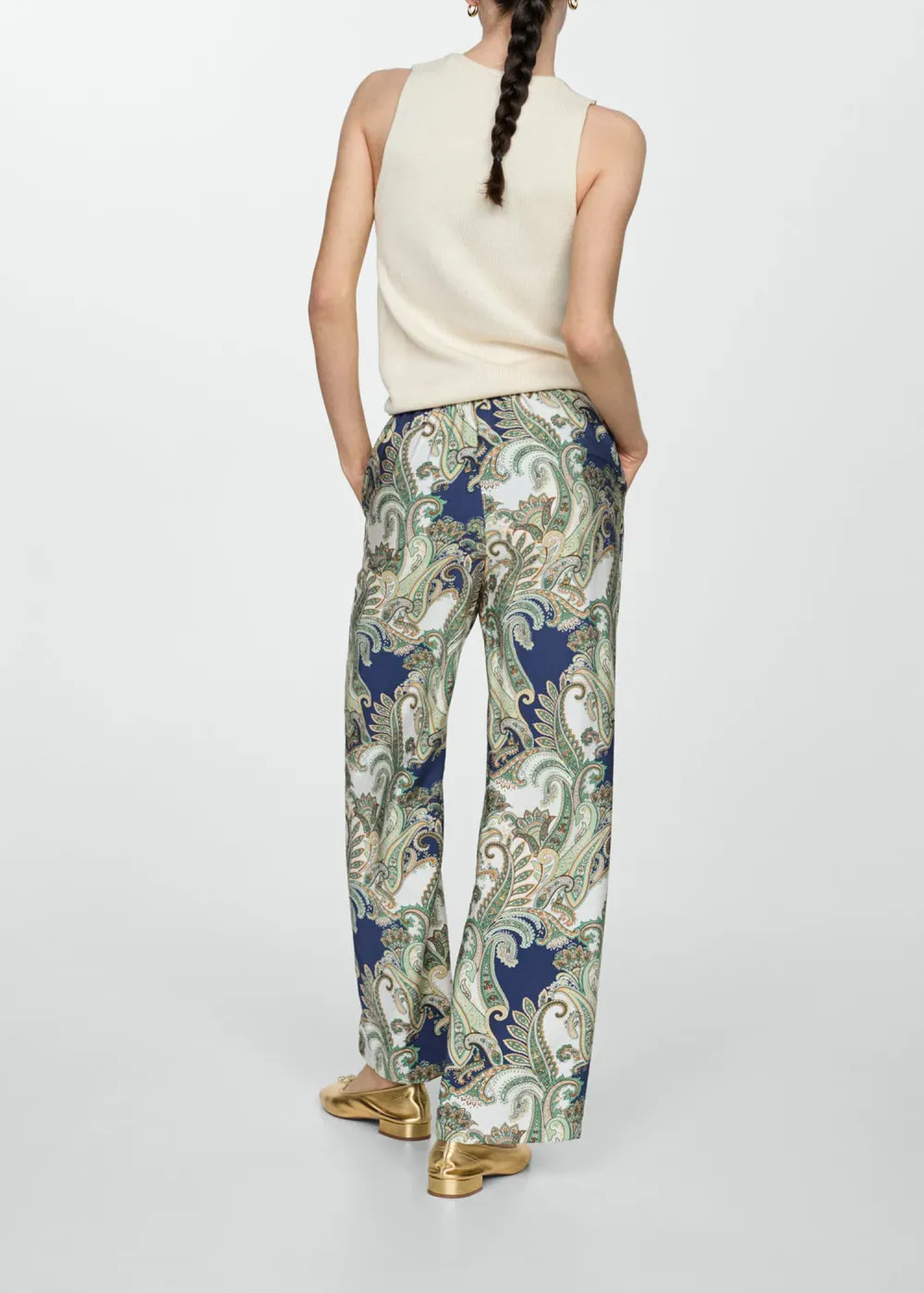 Bow printed pants