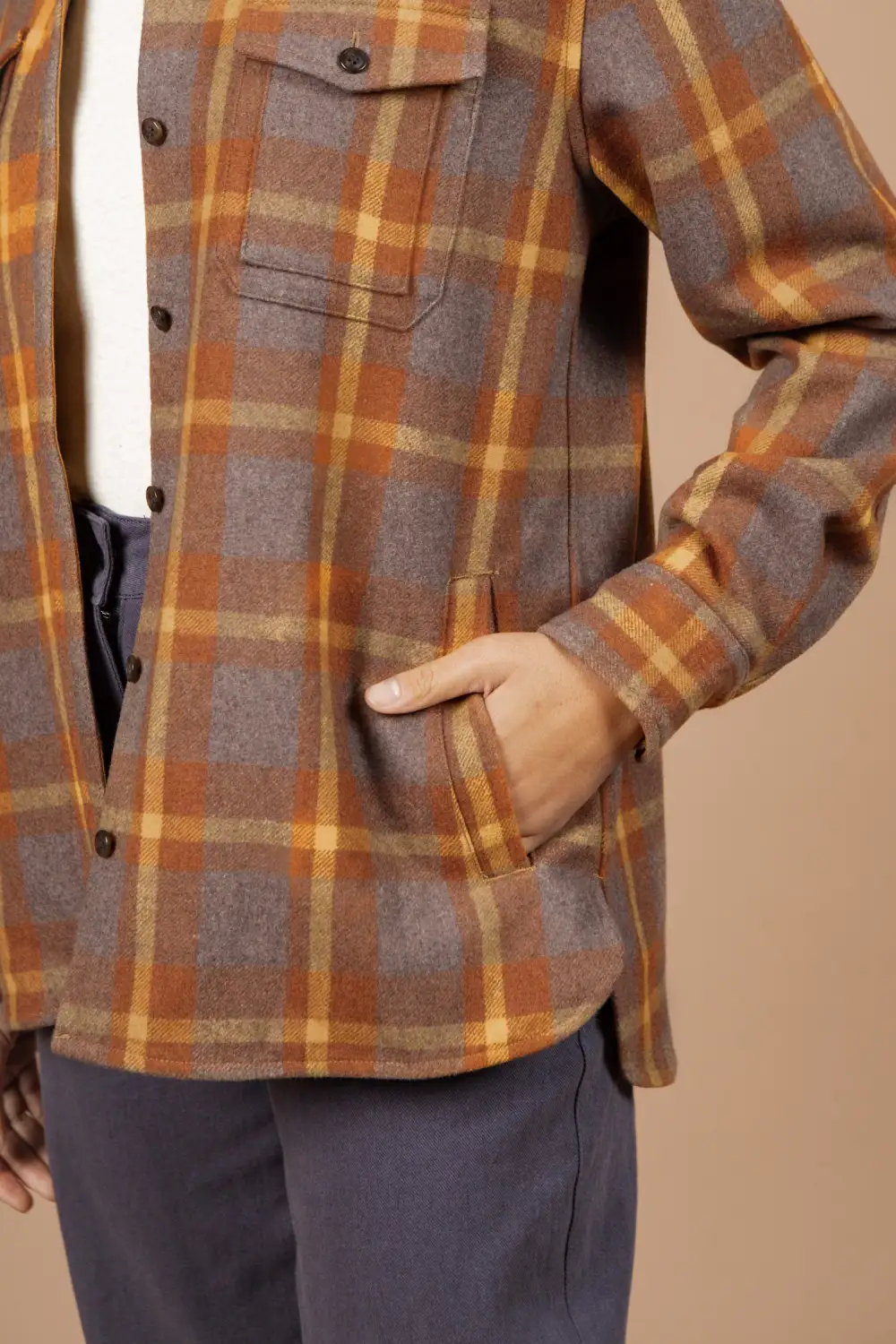 Harlow Shirt Jacket / Sunrise Plaid