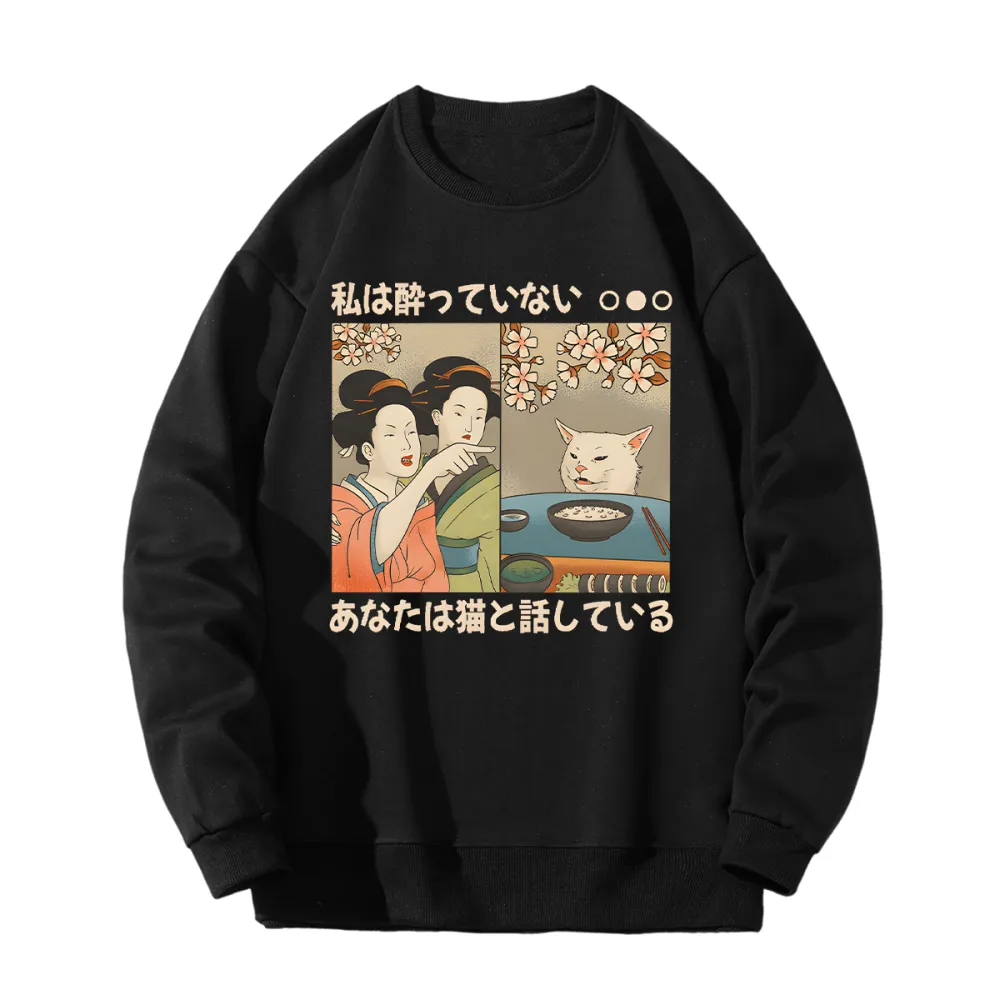 Women's Printed Round Neck Long Sleeve Sweatshirts