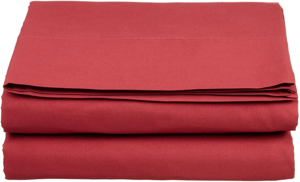 (Store Closing Sale) Set of 2 Silky Soft Polyester Single Flat Sheet