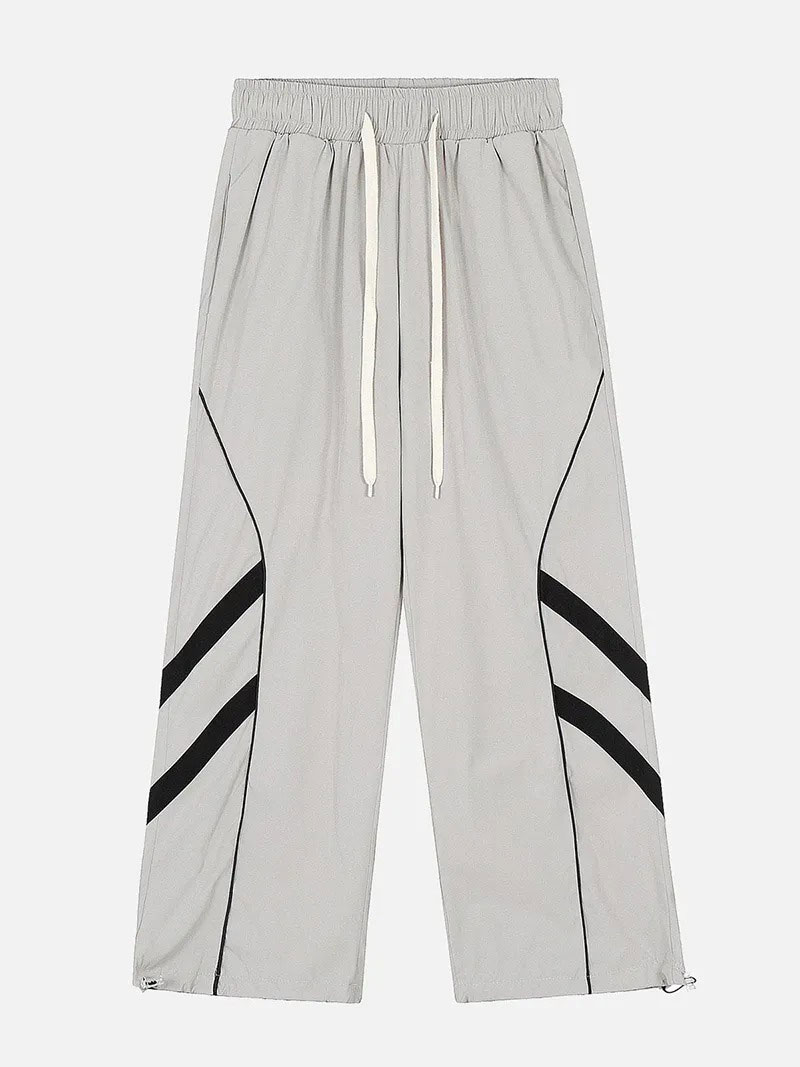 Tapered Leg Stripes Pants