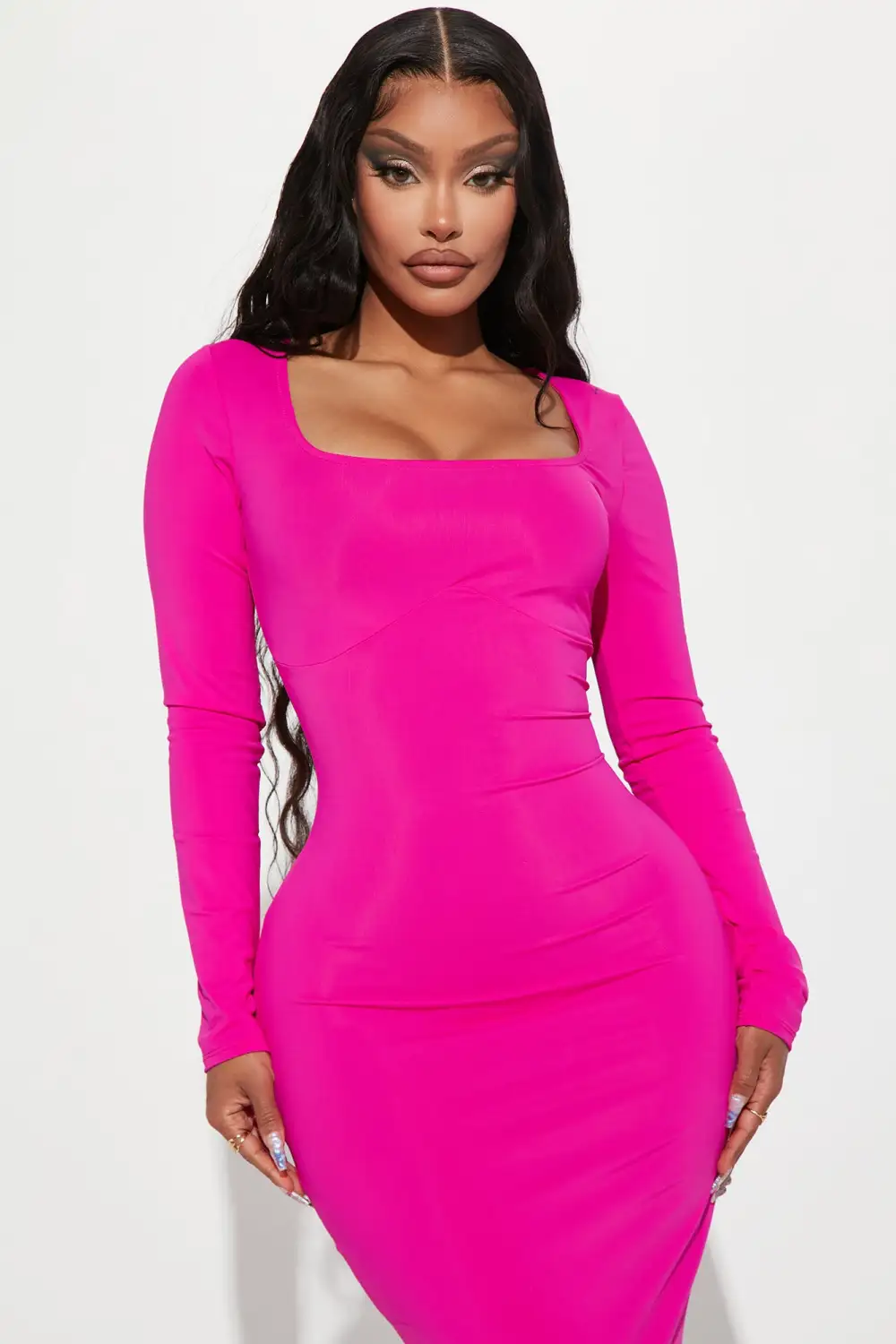 Noelle Maxi Dress - Fuchsia