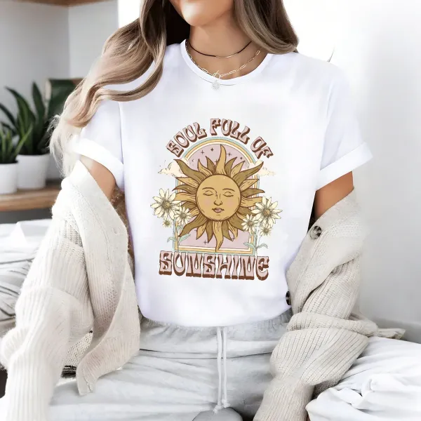 Convey A Sunny And Positive Feeling Casual T-Shirt