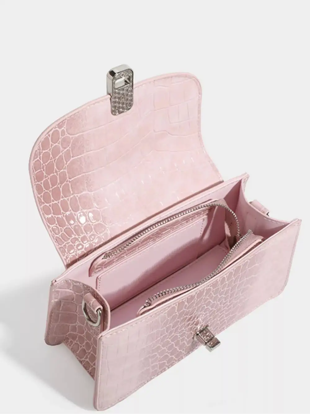 Everyday Crocodile Embossed Crossbody Bag