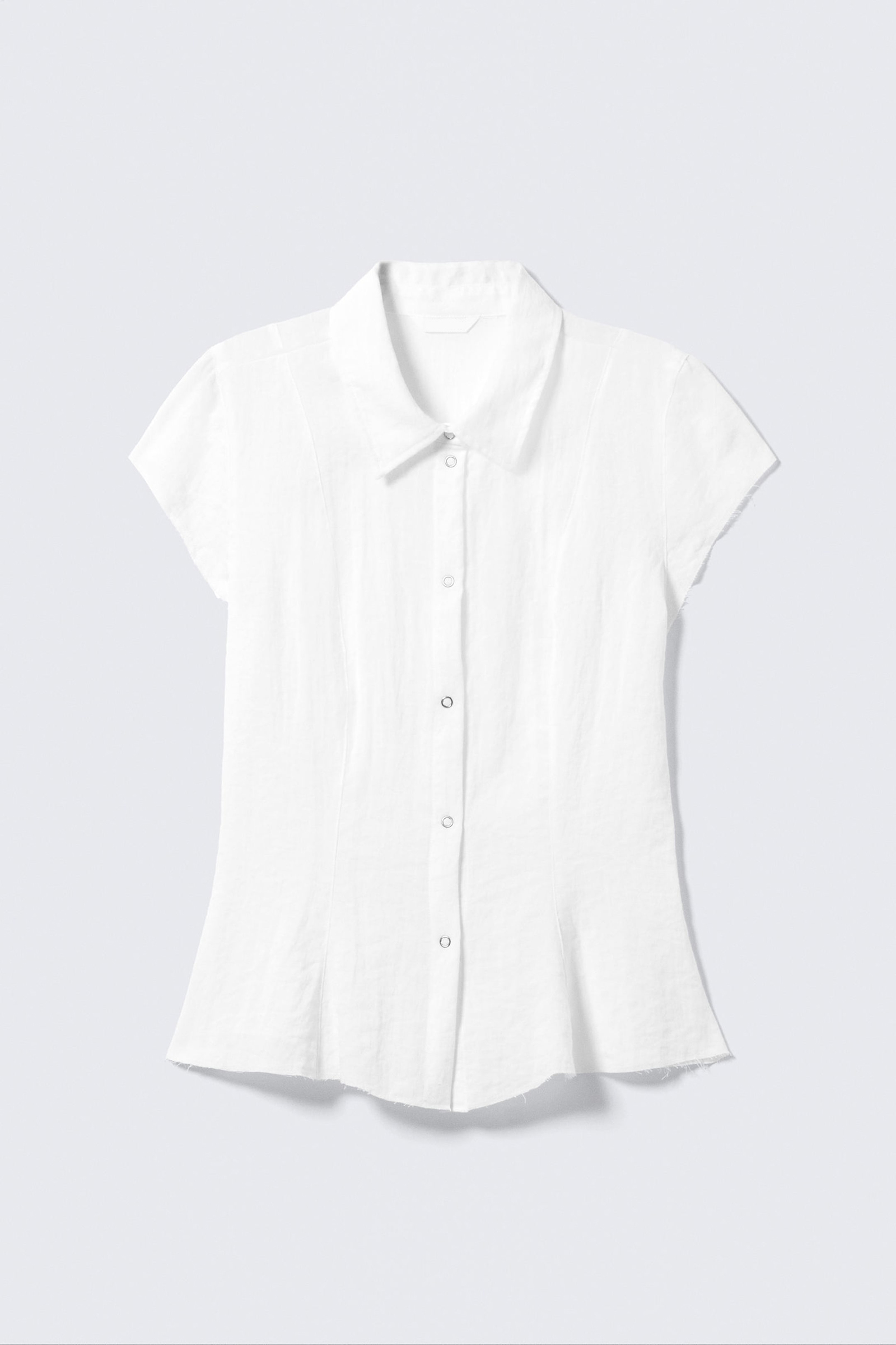 Snap Down Cap Sleeve Shirt