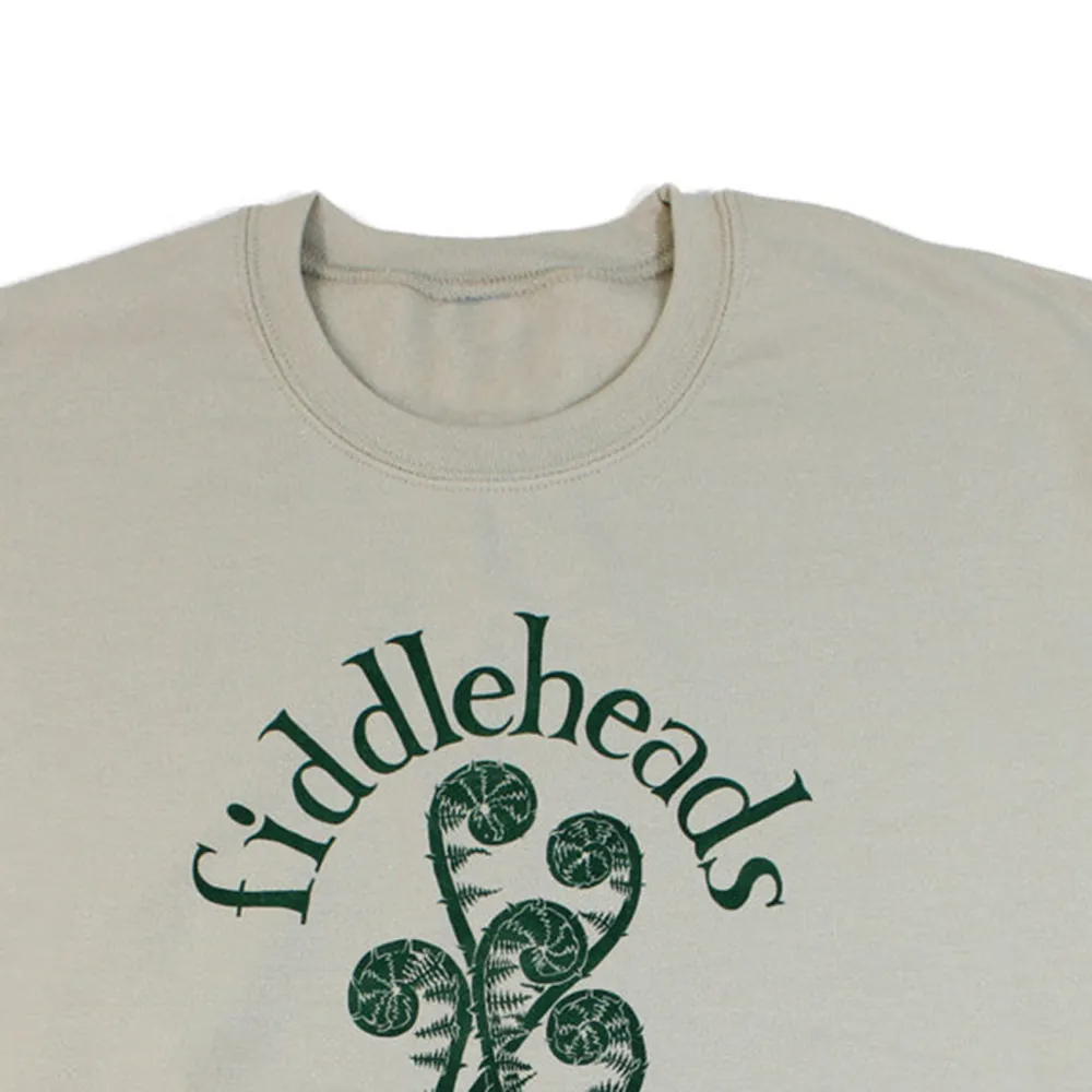 Plant Leaf Printed Round Neck Long Sleeved T-Shirt