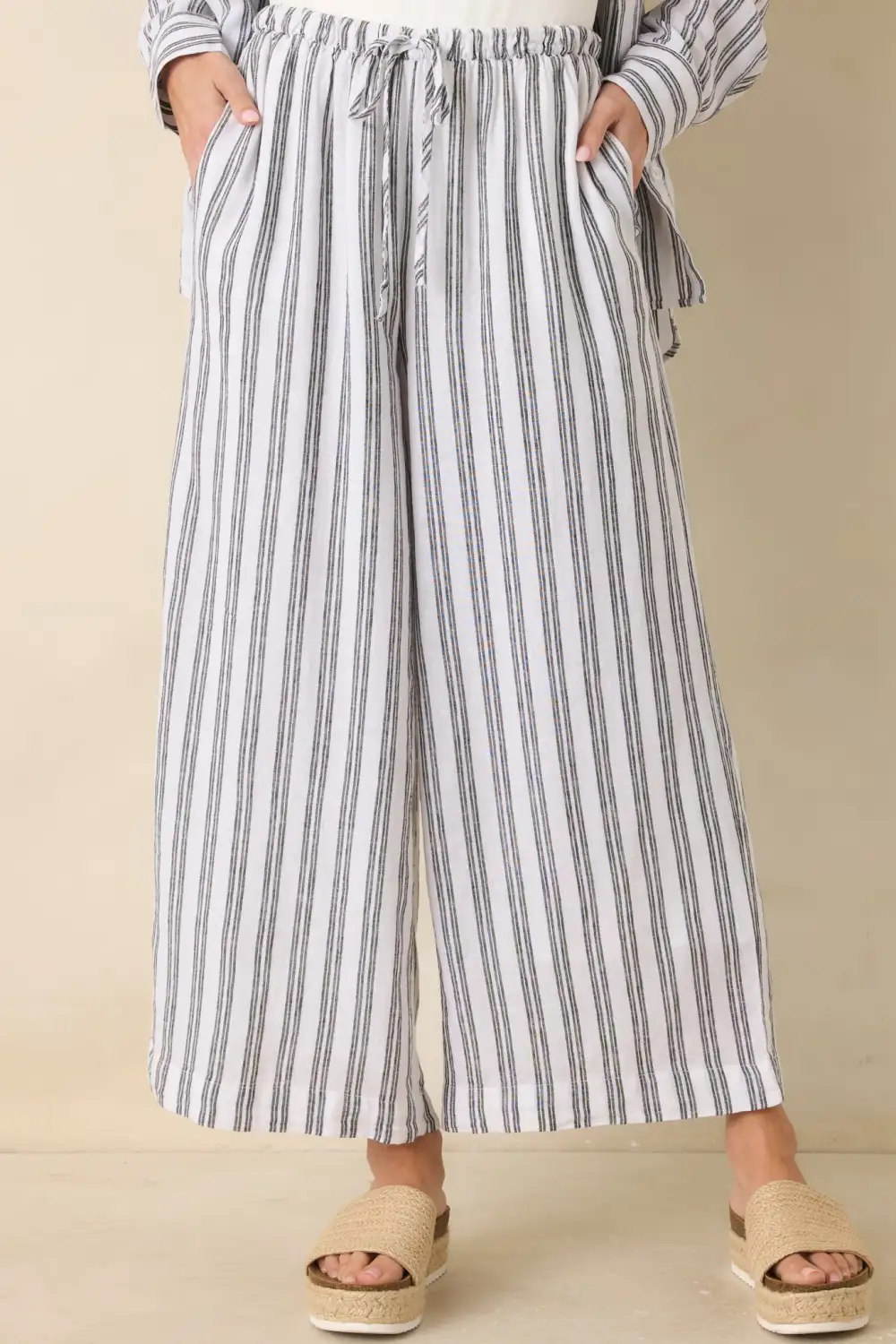 Classic Stripe Wide Leg Pants