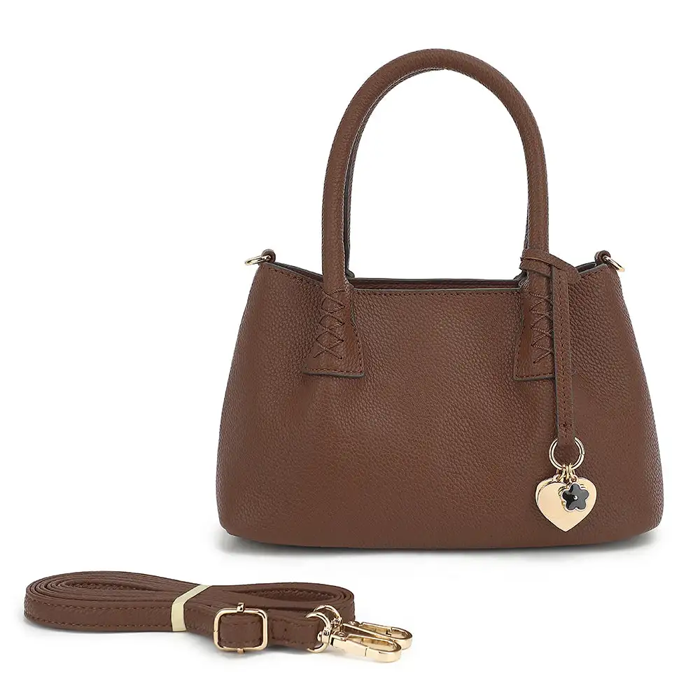 Charm Detail Satchel Bag