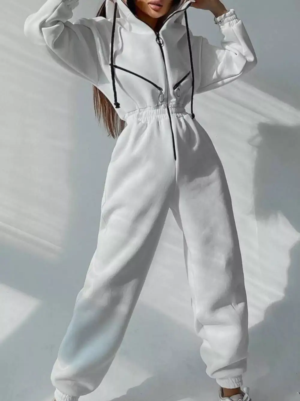 Hooded Zip Jumpsuit