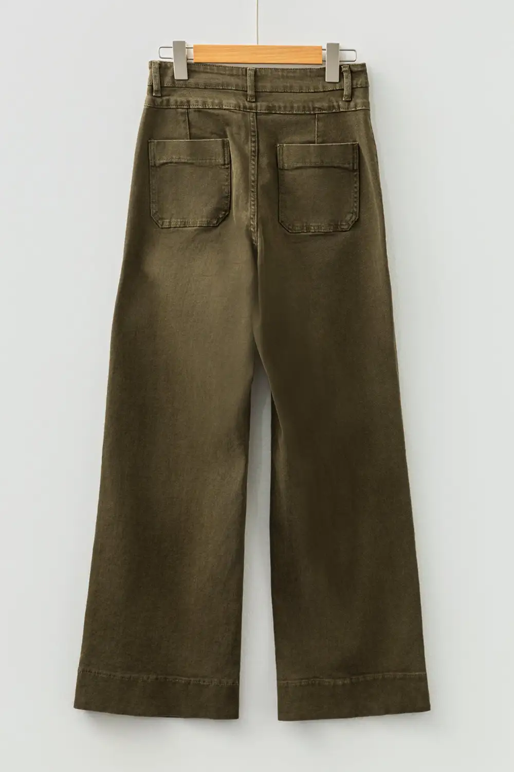 Double Waistband Loose Straight Jeans