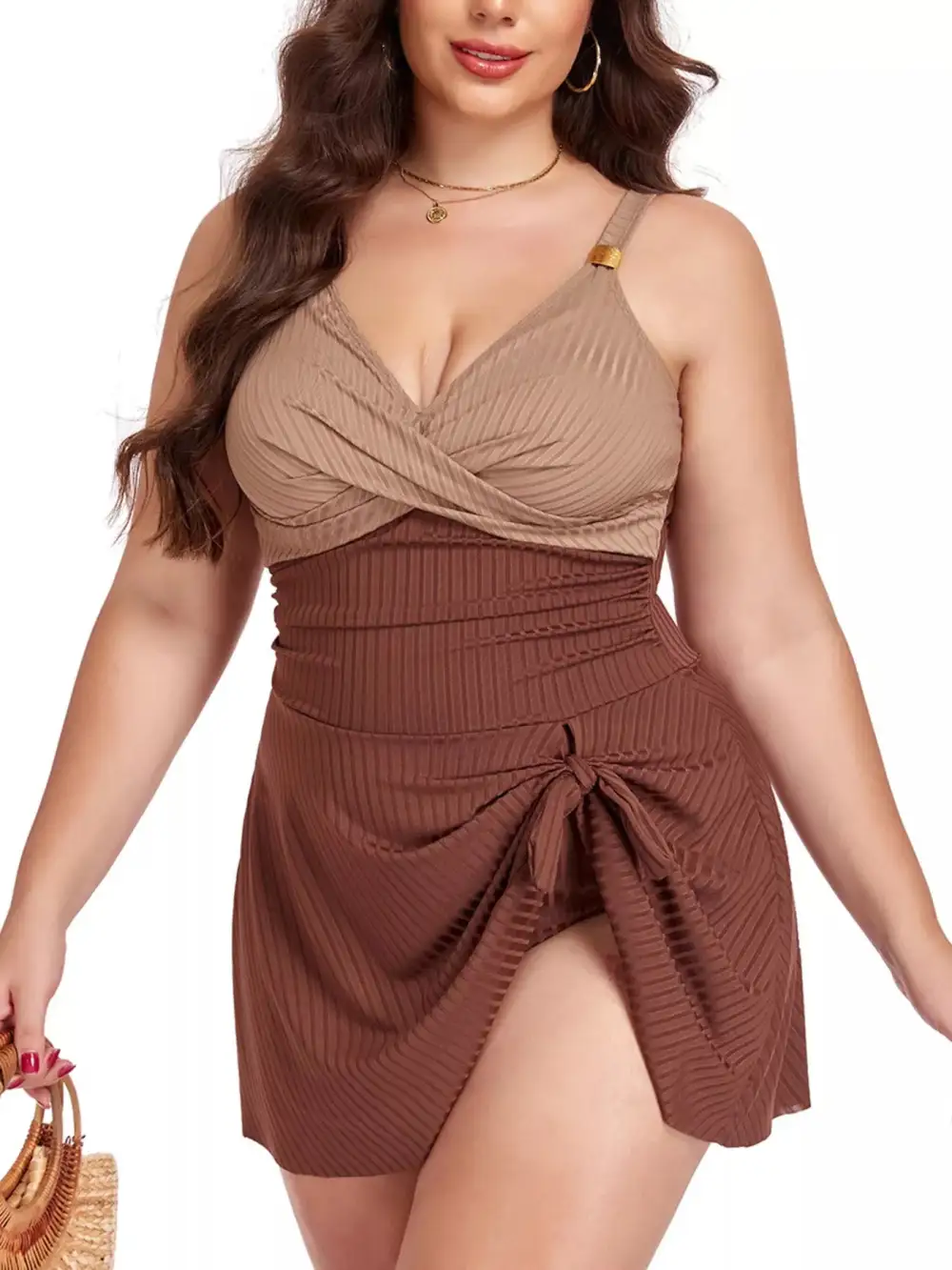 Island Ruched Swim Dress