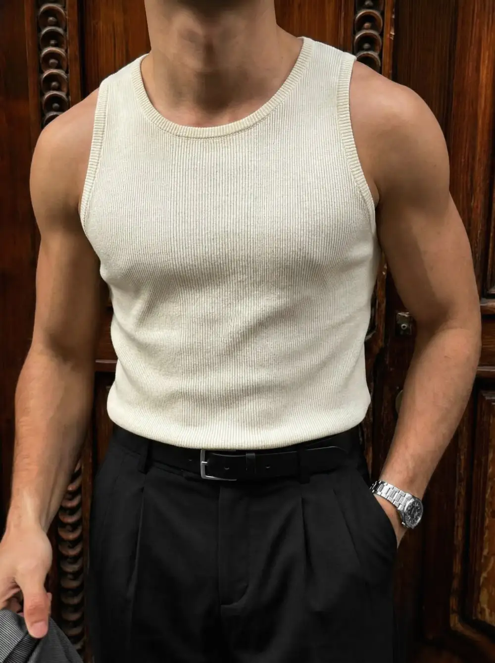Tailored Knit Tank Top