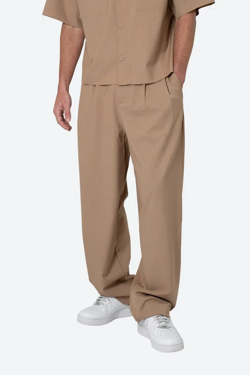 KHAKI LOOSE FIT TROUSER PANTS