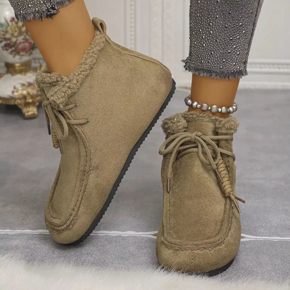 Refined Plush Lined Ankle Boots