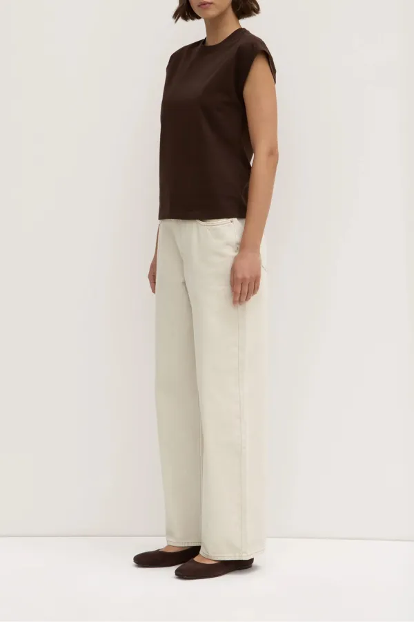 Heavy Shoulder Sleeve Slim Fit T-Shirt