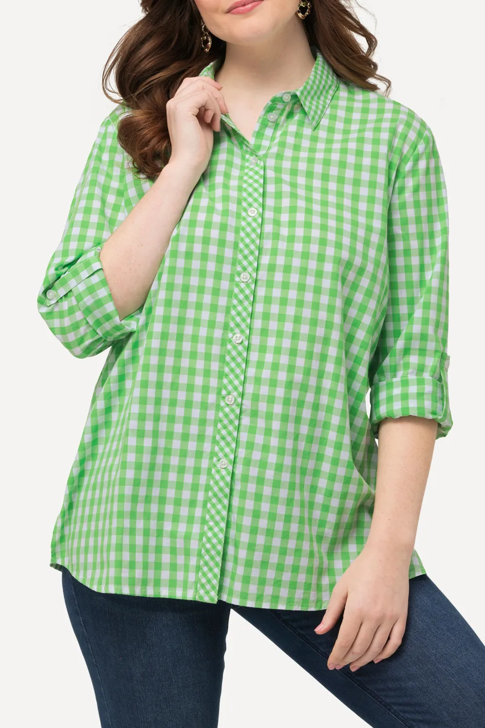 Contrasting Checkered Shirt